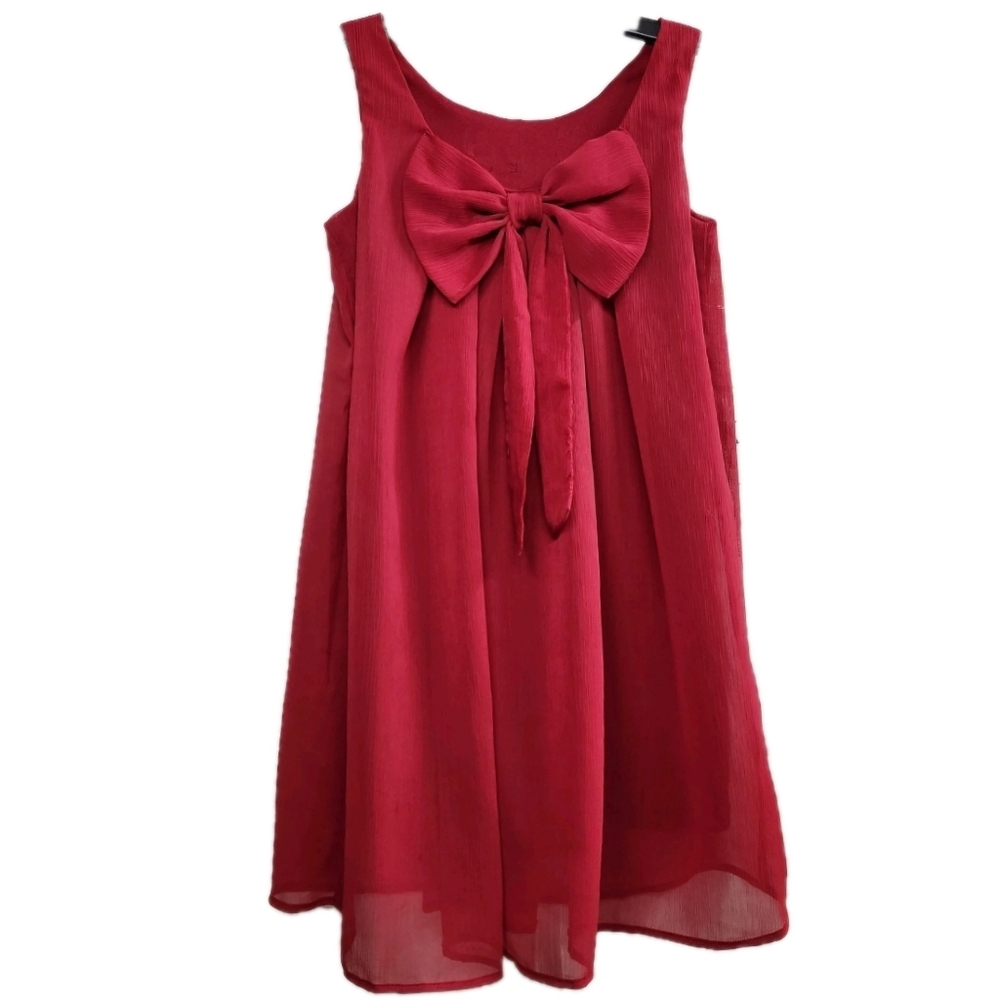 NWT Isobella & Chloe Red Bow Back Dress | Girls 6X - Picture 5 of 6